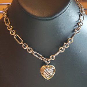 David Yurman cable heart necklace.